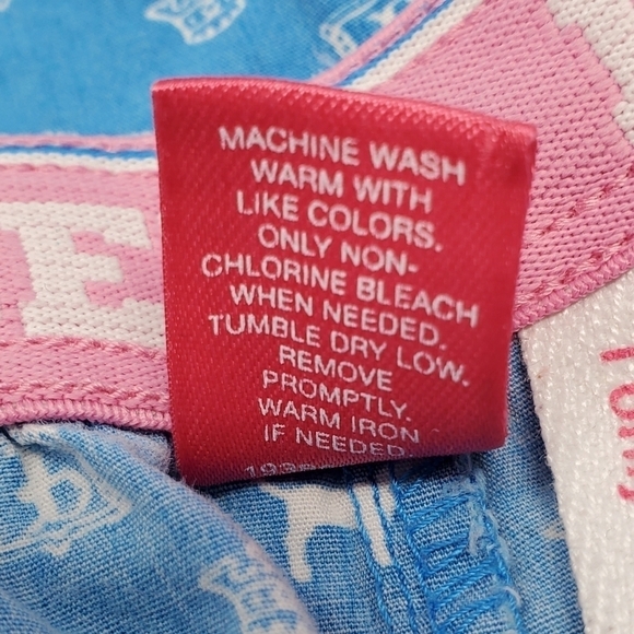 PINK VICTORIA'S SECRET Y2K PHI BETA PINK COTTON SLEEP LOUNGE PANTS BLUE WOMEN M - Picture 15 of 16